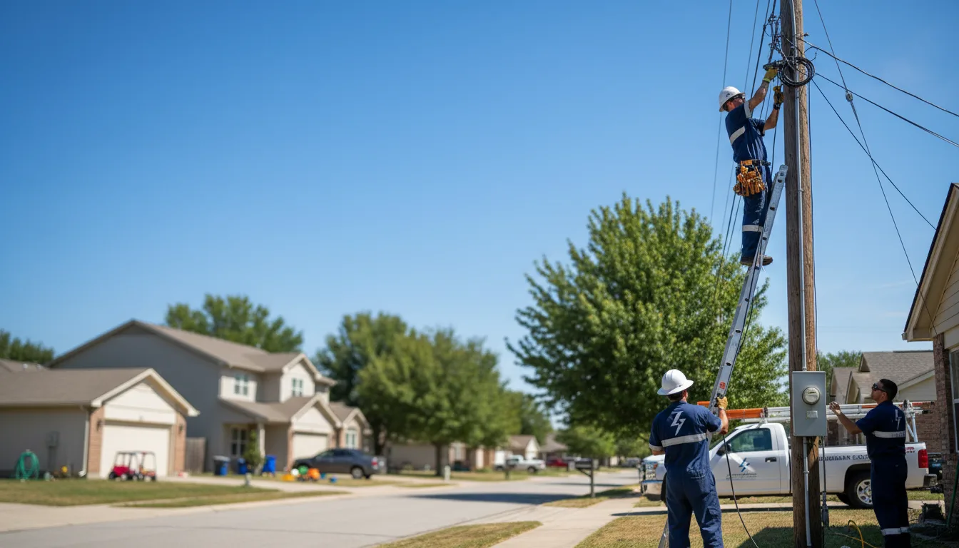 Residential electrician providing installation services in Hopeton, OK
